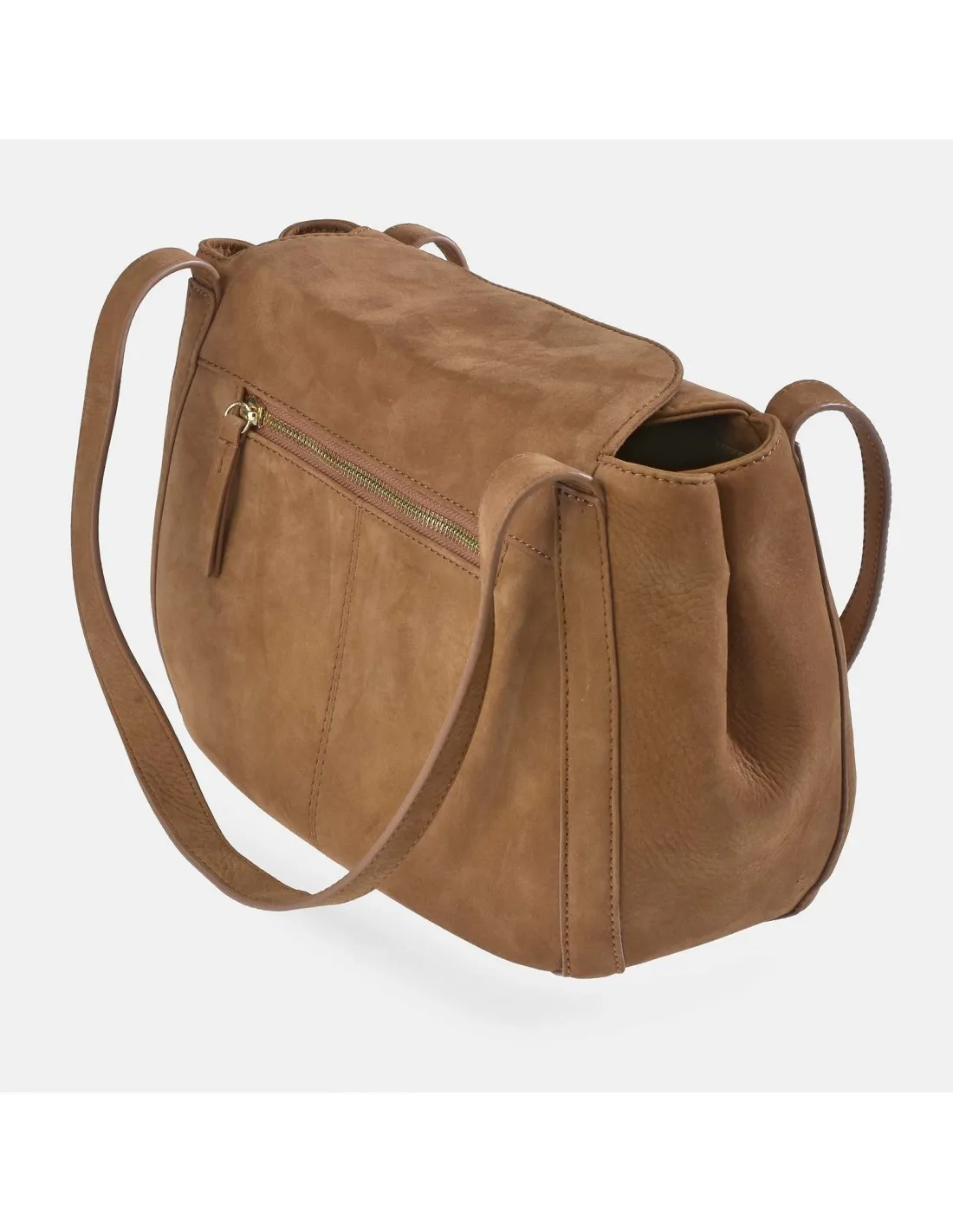 EL CABALLO Bolso de mano para mujer en piel Nobuck