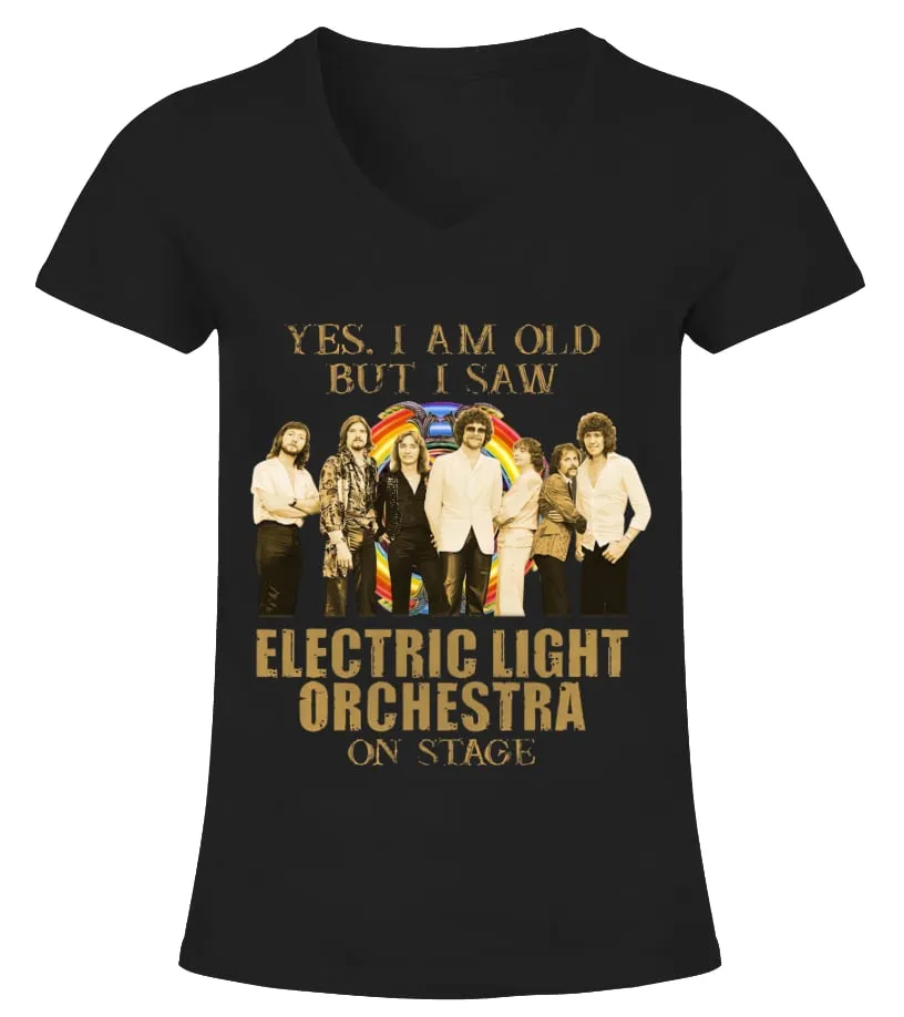 ELECTRIC LIGHT ORCHESTRA  YES I AM OLD CAMISETA CUELLO PICO MUJER