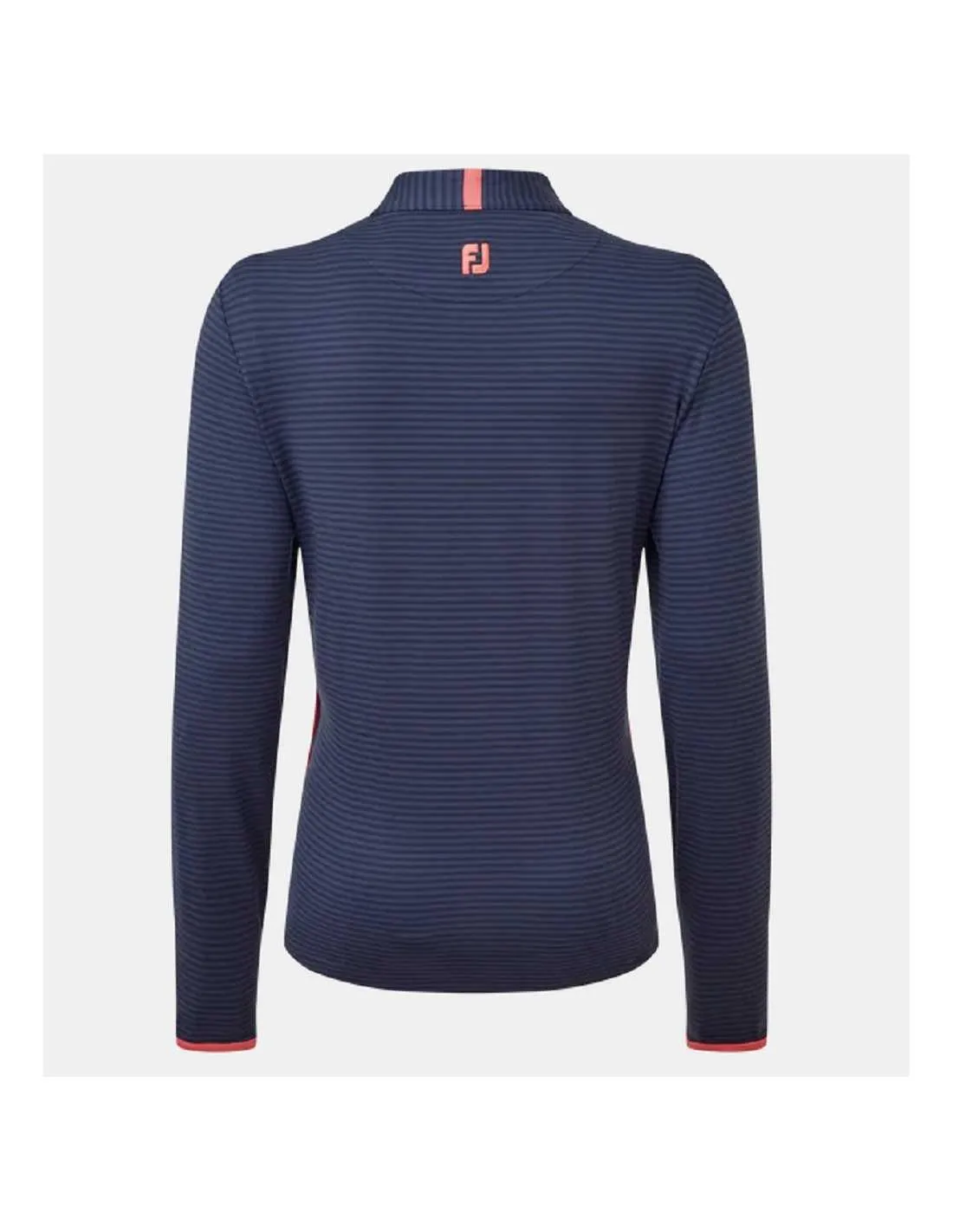 FOOTJOY FULL ZIP LTWT TONAL STRIPE NAVY/CORAL  CHAQUETA MUJER