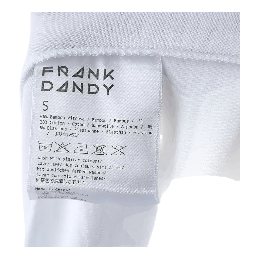 Frank Dandy Bamboo Straight Tee White