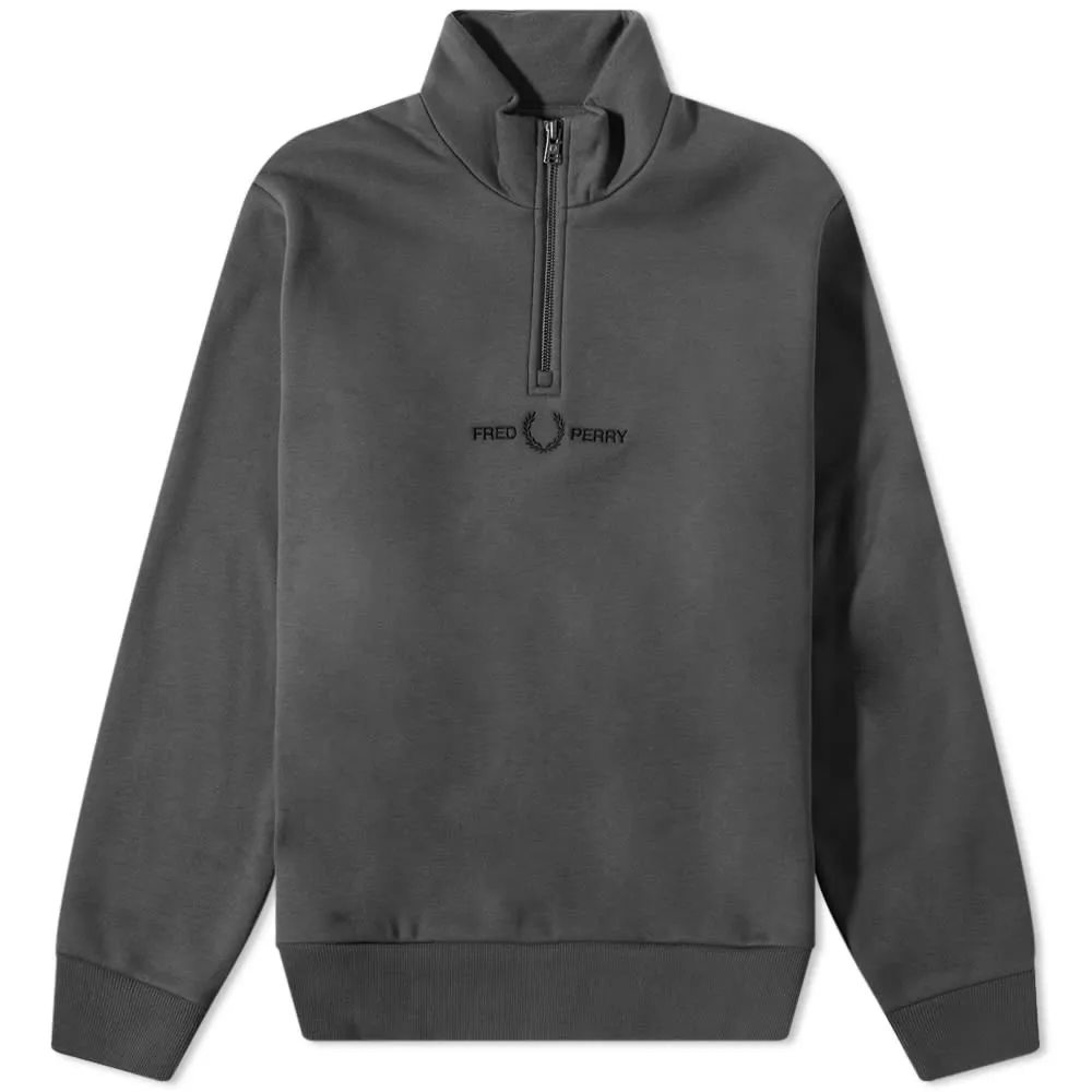 Fred Perry Embroidered Half Zip Sweat