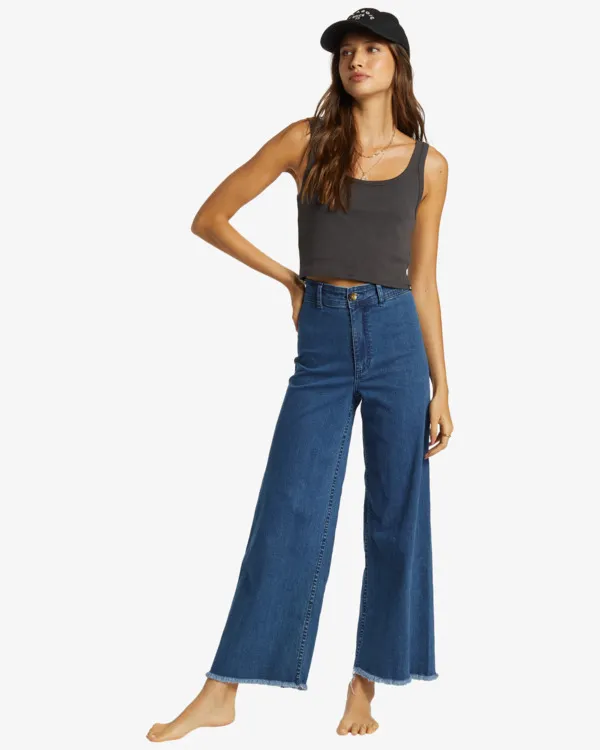FREE FALL INDIGO  PANTAL&OACUTE;N DE PATA ANCHA PARA MUJER