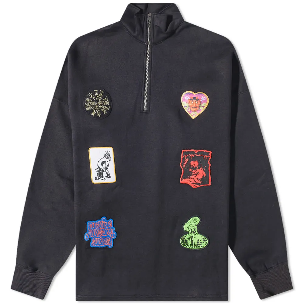 Fucking Awesome Patches Quarter Zip Sweat