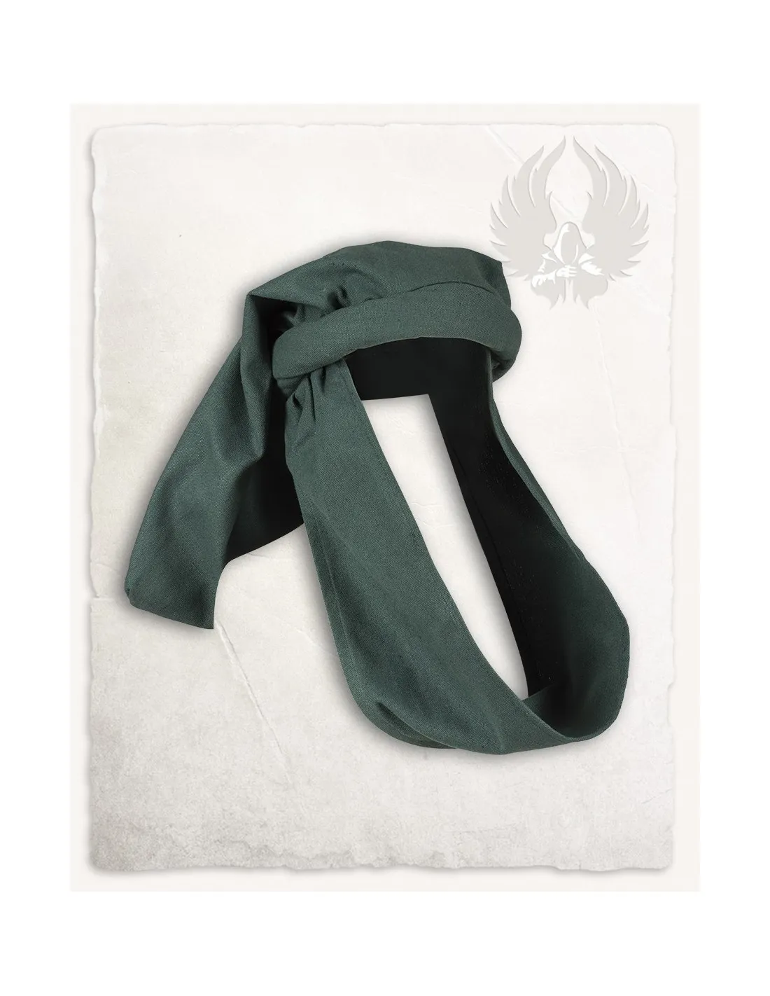 Gorro Medieval Rafael unisex en algodón, color verde