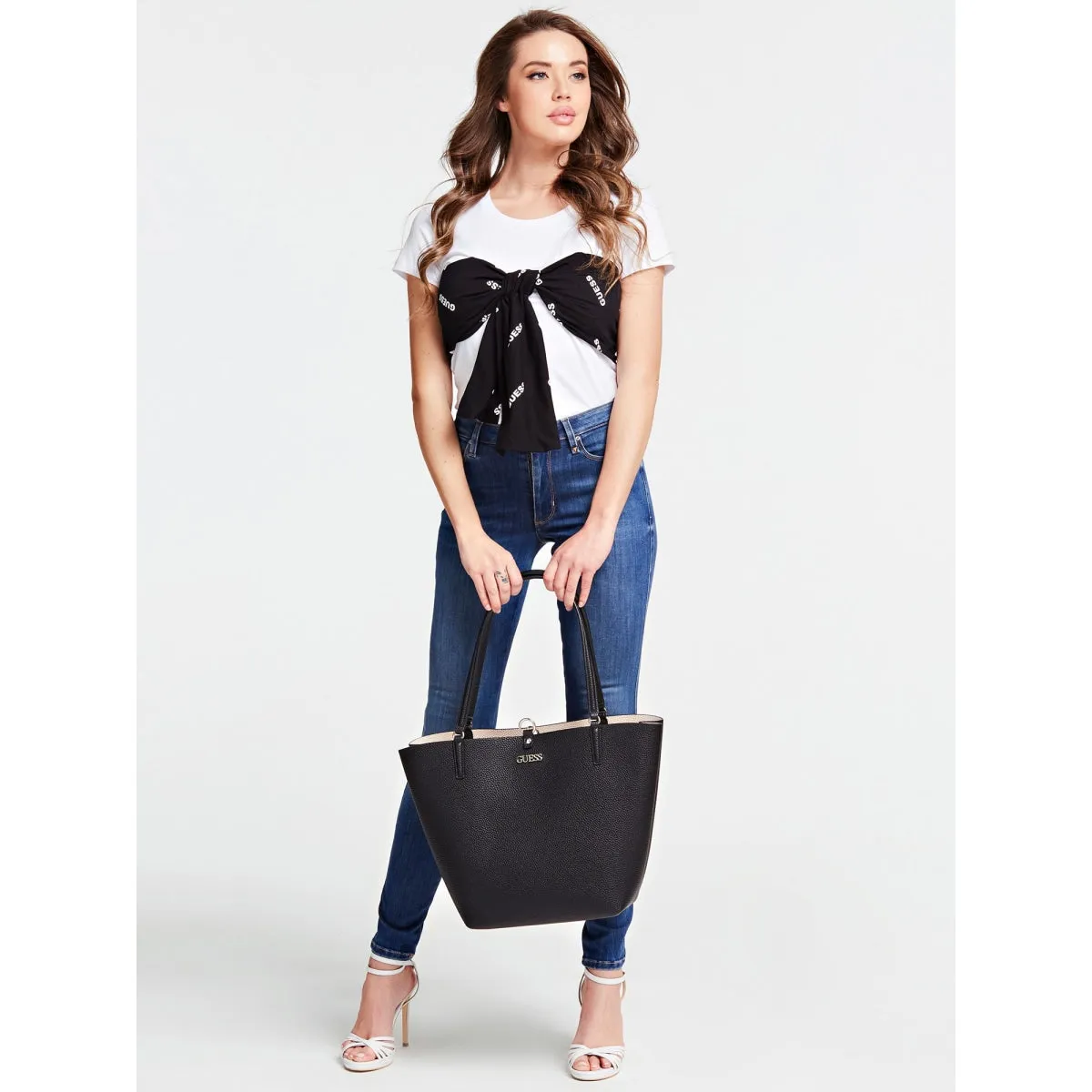 Guess Alby Toggle Bolso sintético con bolsa para mujer en rosa claro