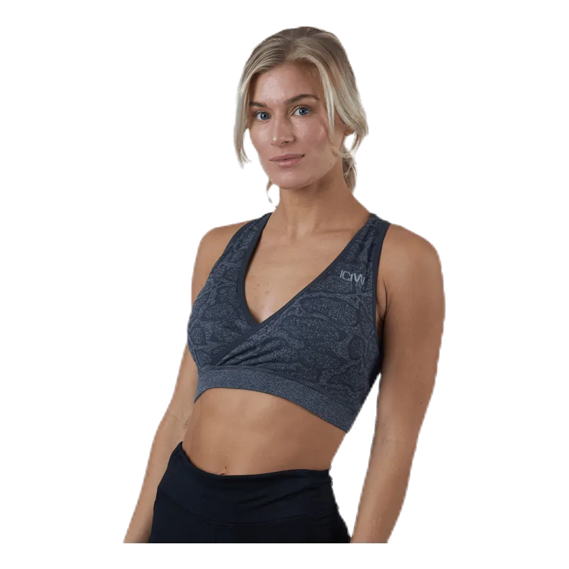 Icaniwill ICIW Snake Seamless Sports Bra Grey