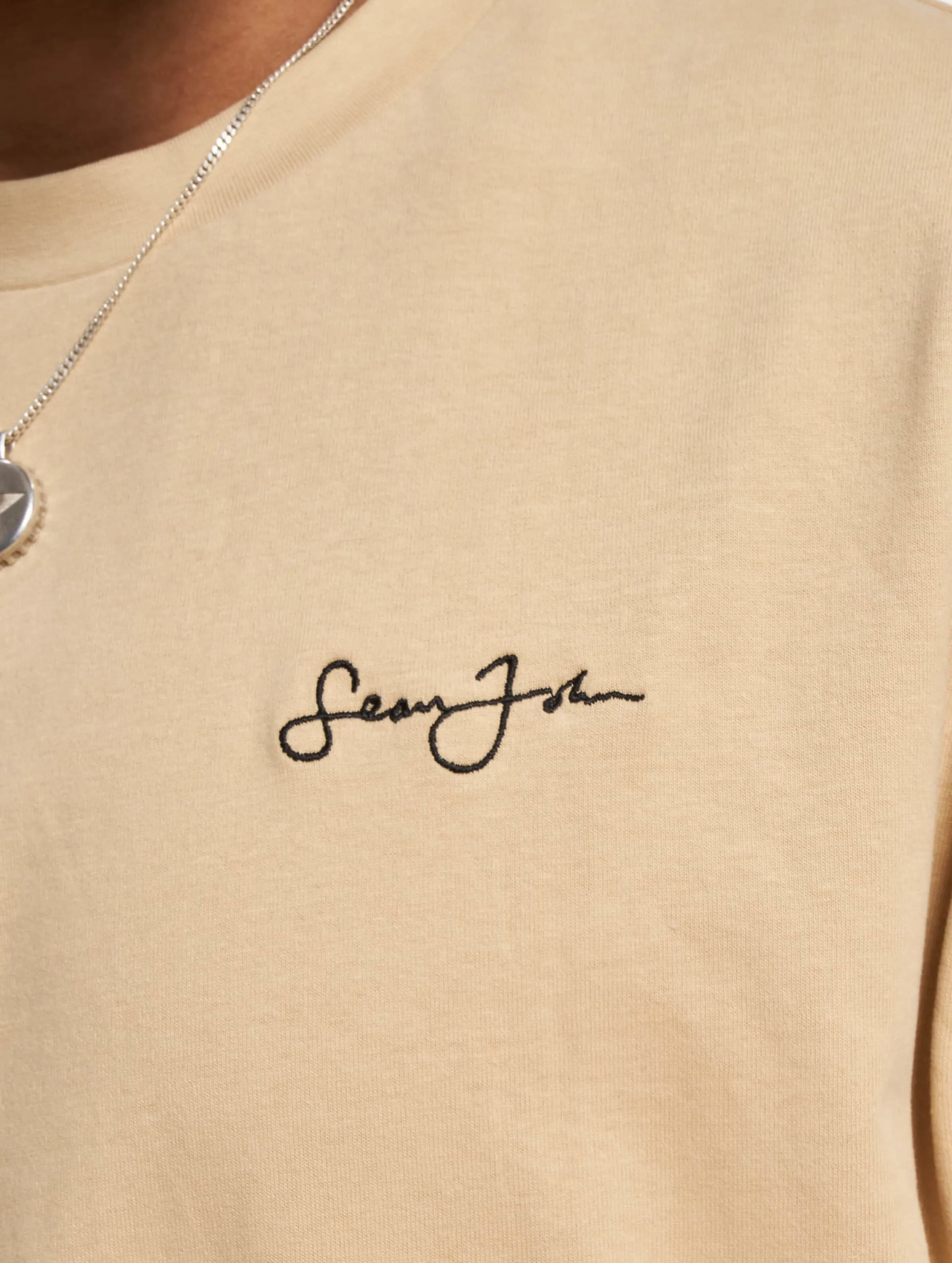 JM2330201 SJ SCRIPT LOGO RETRO CAR BACKPRINT PEACHED TEE