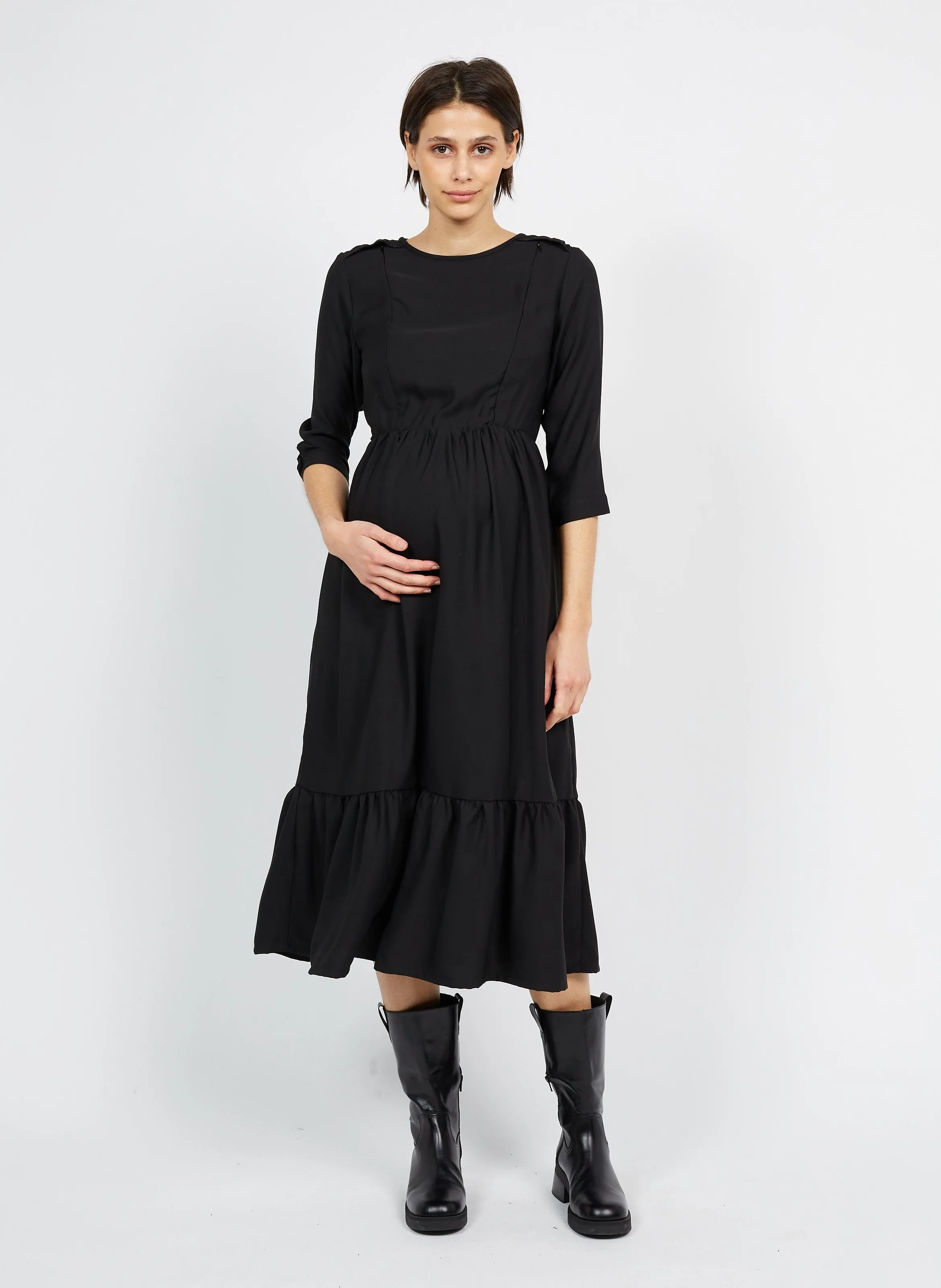 JOIE  VESTIDO LARGO PREMAMá JOIE EN NEGRO