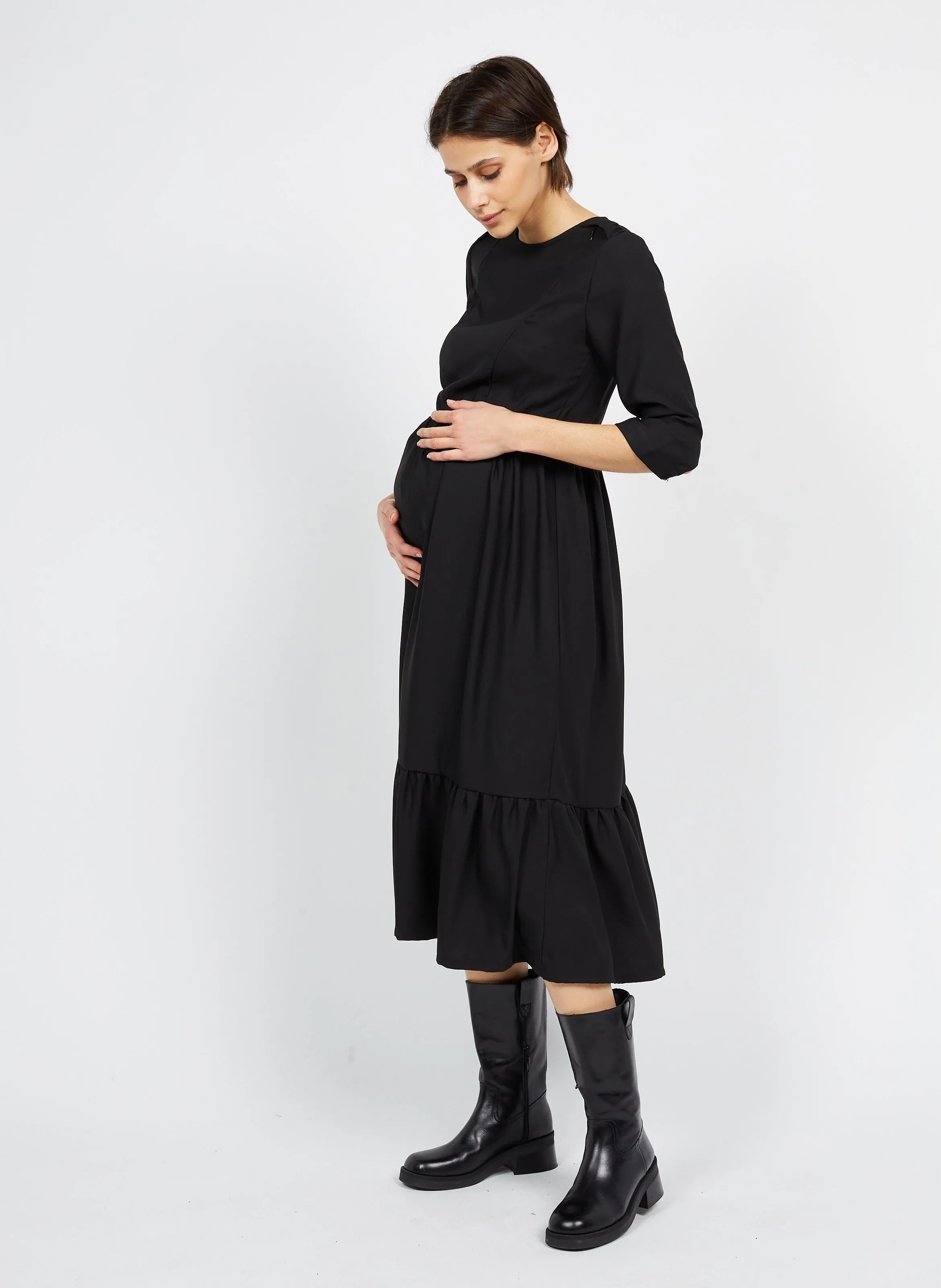 JOIE  VESTIDO LARGO PREMAMá JOIE EN NEGRO