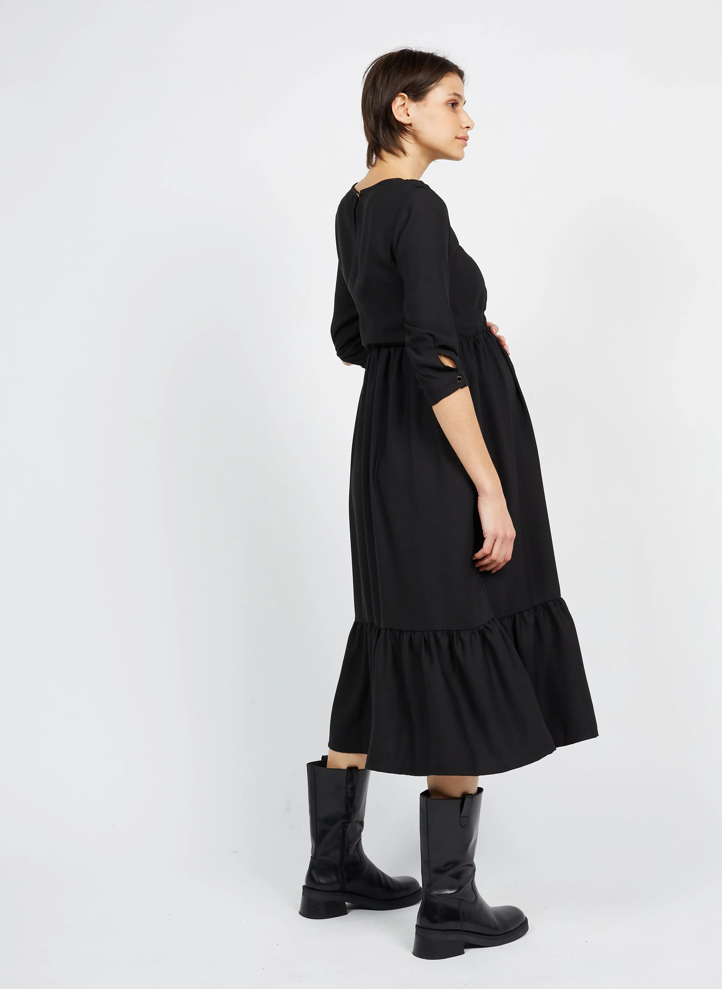 JOIE  VESTIDO LARGO PREMAMá JOIE EN NEGRO