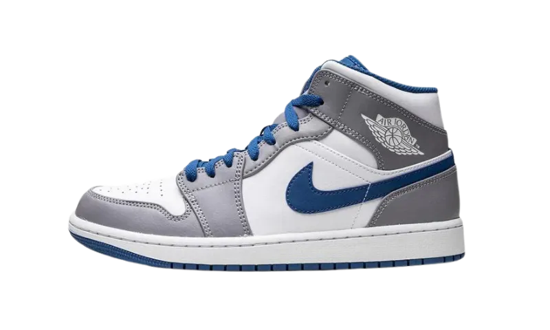 JORDAN 1 MID  TRUE BLUE CEMENT