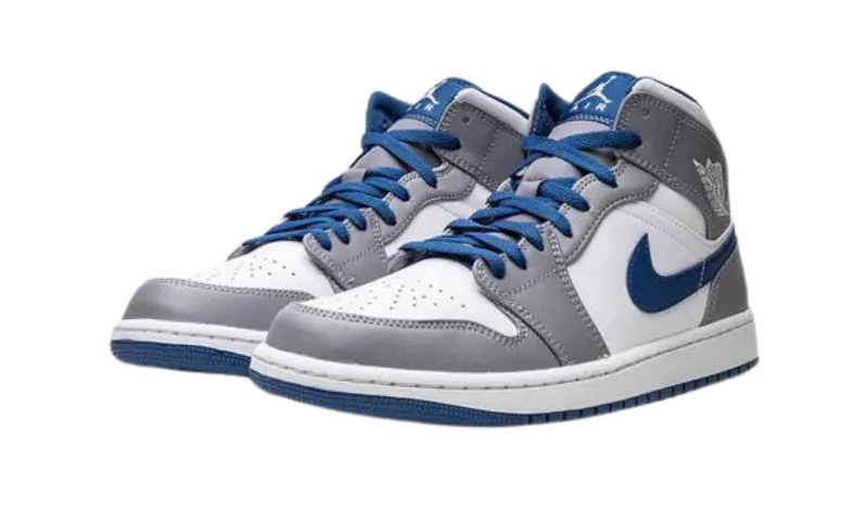 JORDAN 1 MID  TRUE BLUE CEMENT