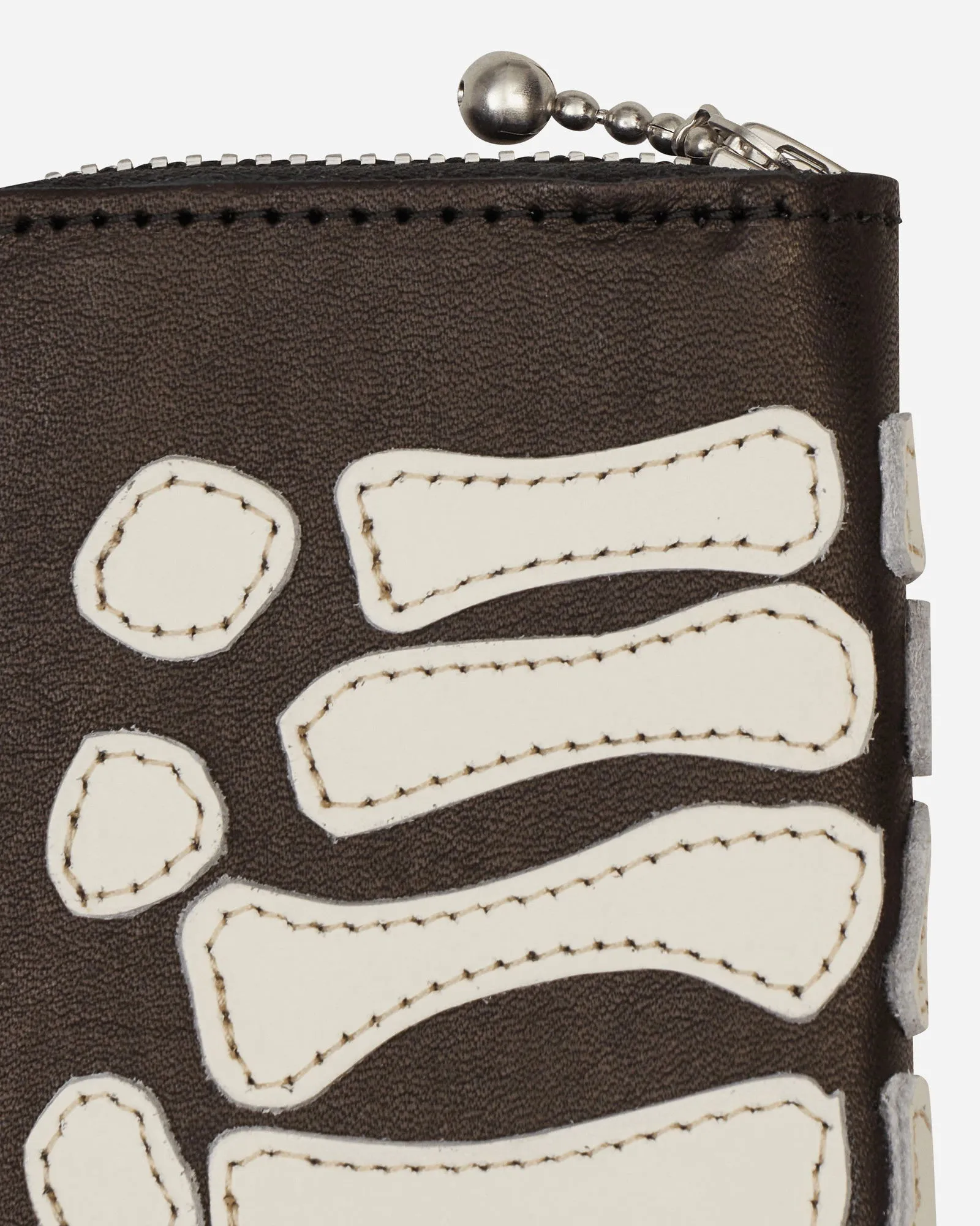 KAPITAL THUMBUP BONE HAND ZIP MINI WALLET