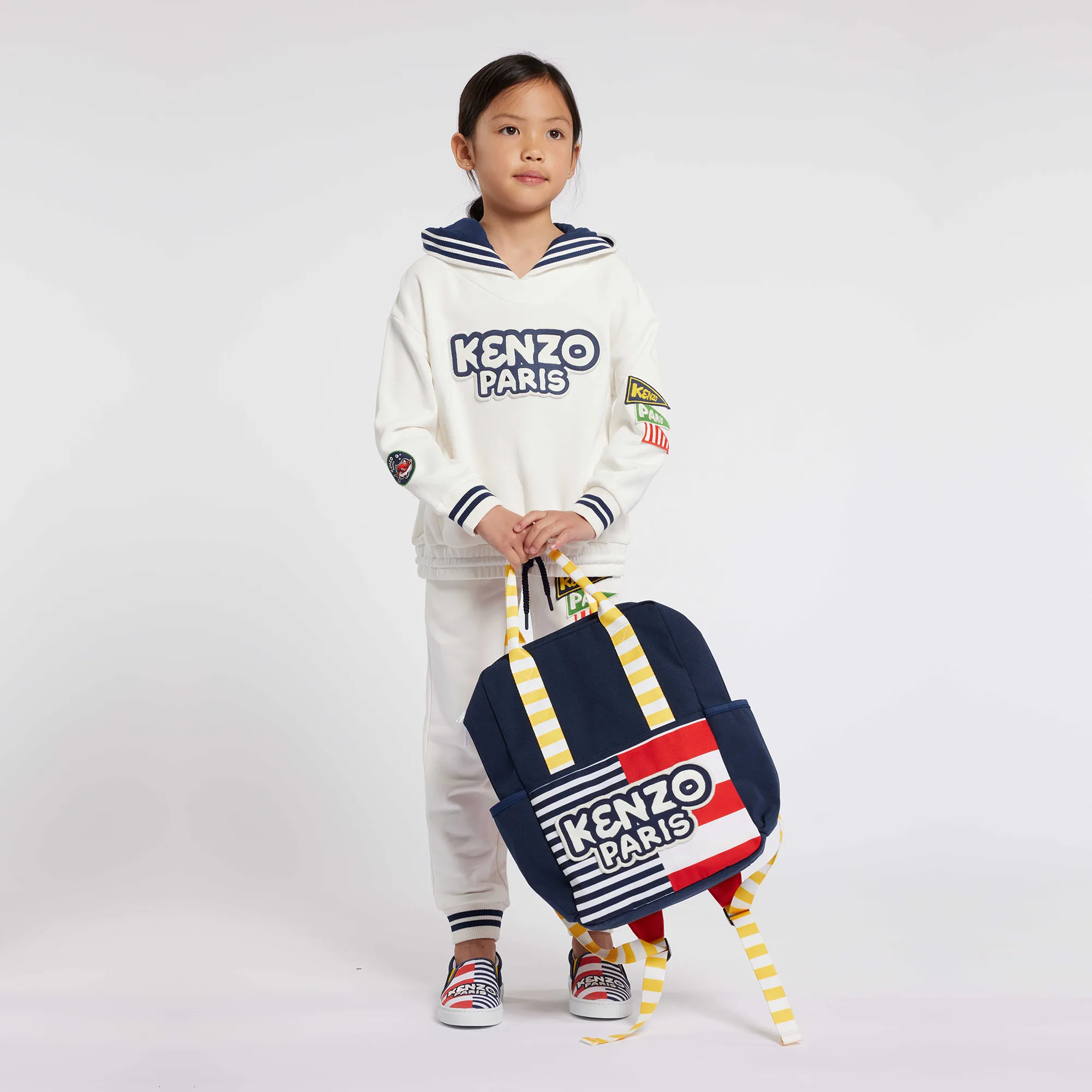 KENZO KIDS Mochila de rayas multicolores