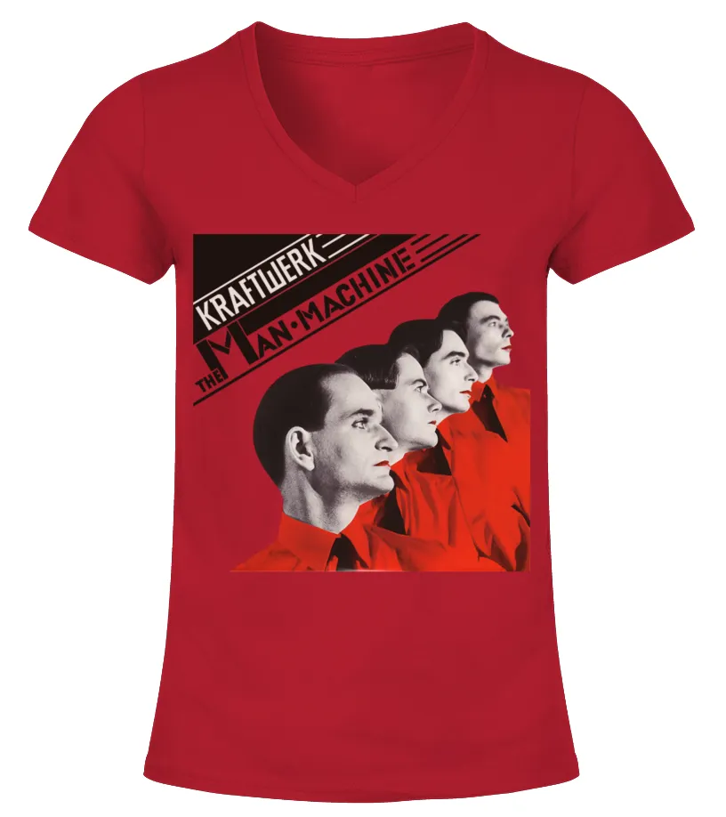 KRAFTWERK 4 RD  THE MANMACHINE CAMISETA CUELLO PICO MUJER