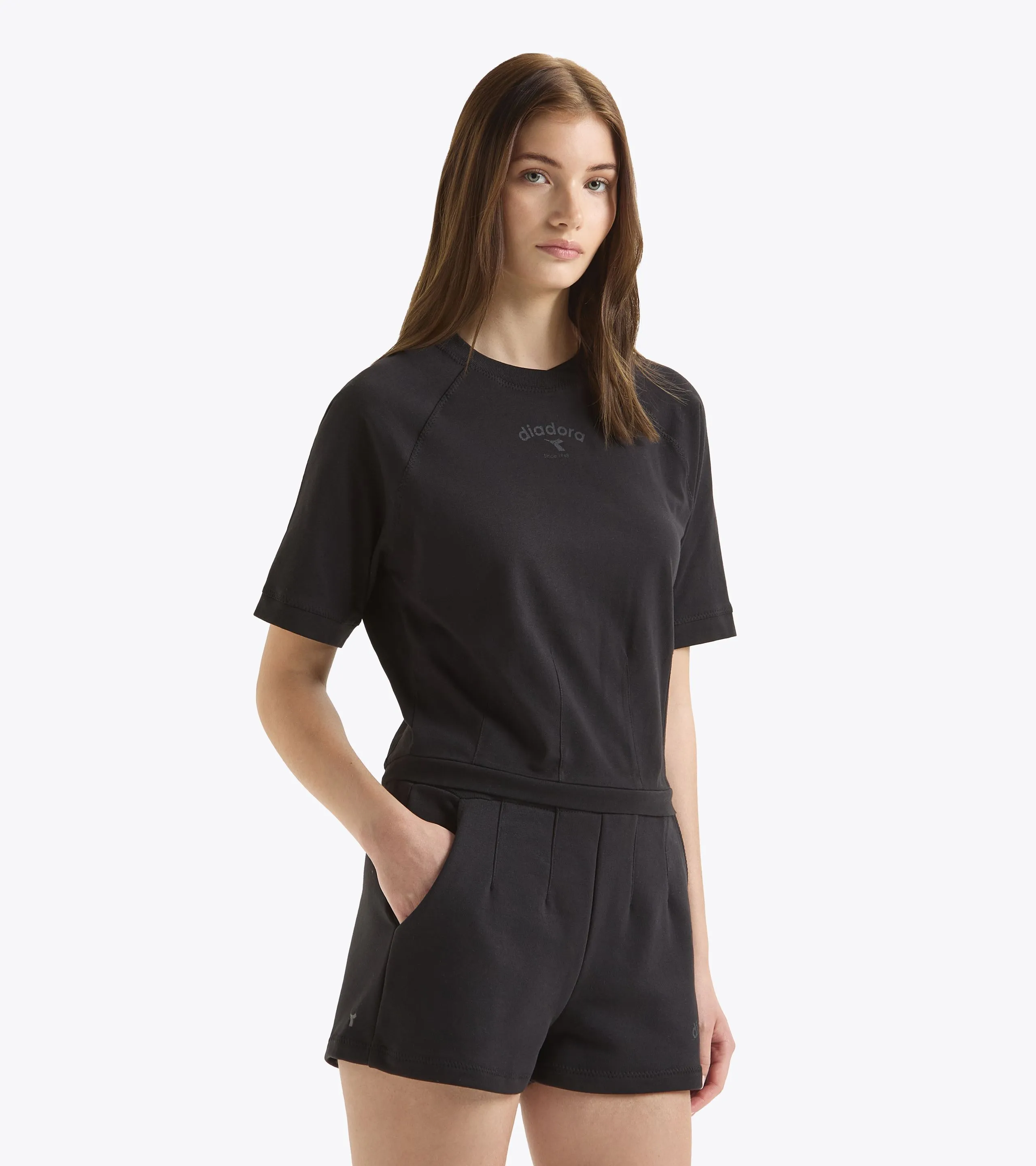 L. TSHIRT SS ATHL. LOGO CAMISETA  CORTE BOXY  MUJER