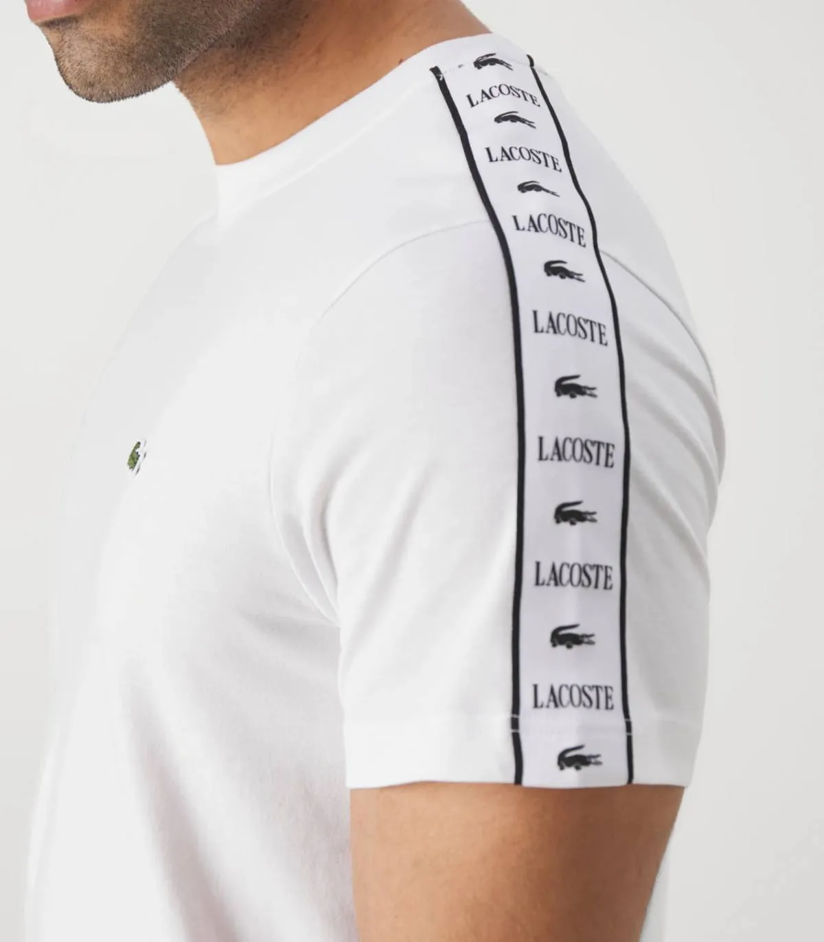 LACOSTE  CAMISETA PARA HOMBRE BLANCO  TEE SHIRT