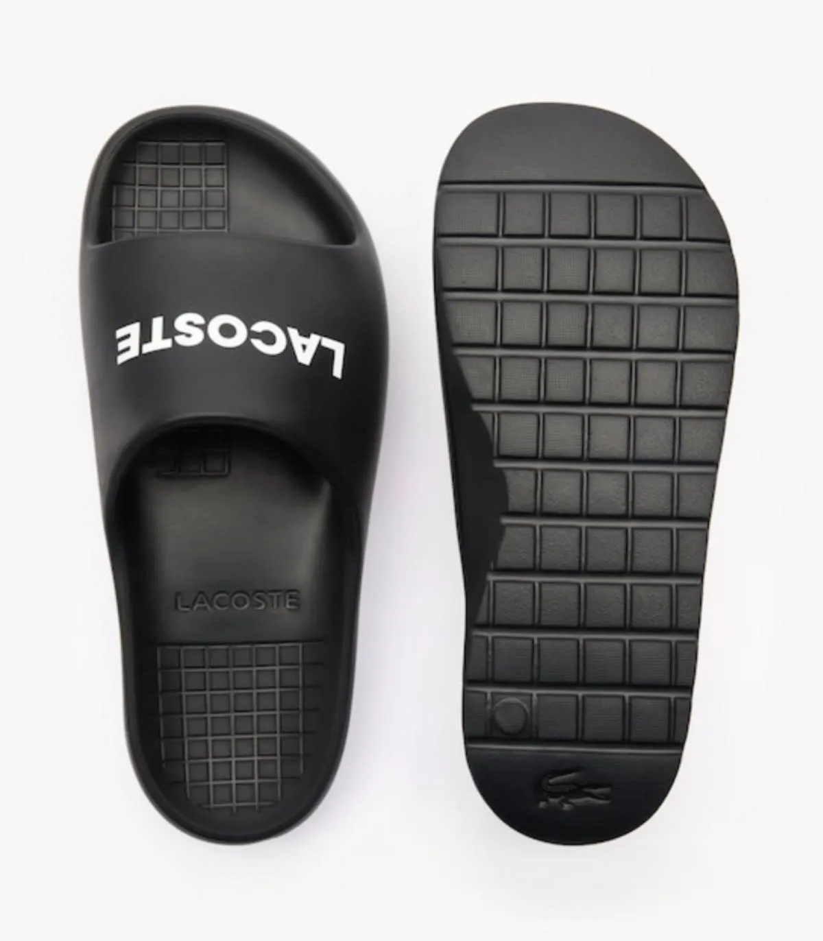 LACOSTE  CHANCLAS UNISEX NEGRAS  SERVE SLIDE 2.0 124 1CFA