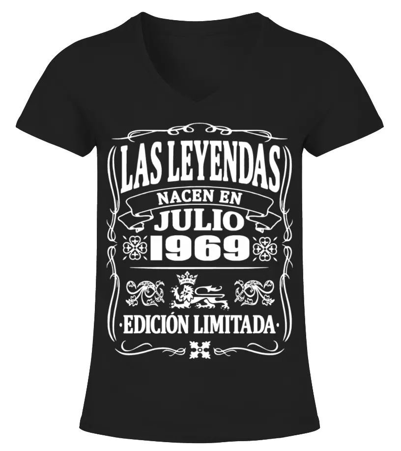 Las leyendas nacen en Julio 1969. Edición limitada Camiseta cuello pico Mujer