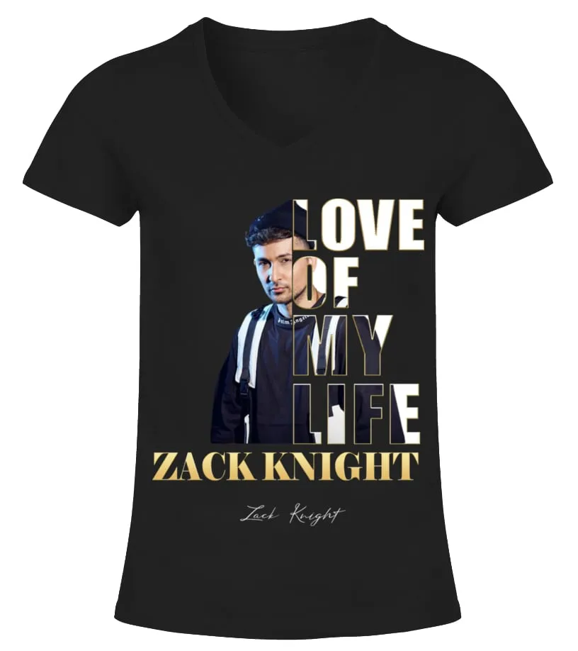 LOVE OF MY LIFE  ZACK KNIGHT CAMISETA CUELLO PICO MUJER