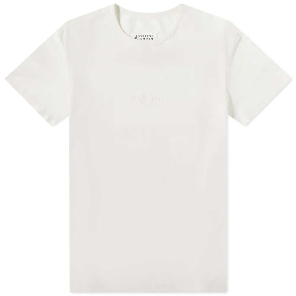 Maison Margiela Embroidered Tonal Text Logo Tee