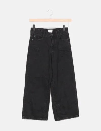 Mango Pantalón denim negro