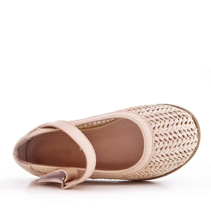 Merceditas Niña Beige Trenzada
