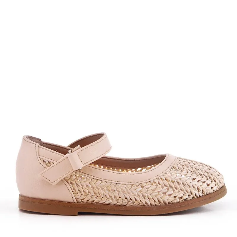Merceditas Niña Beige Trenzada