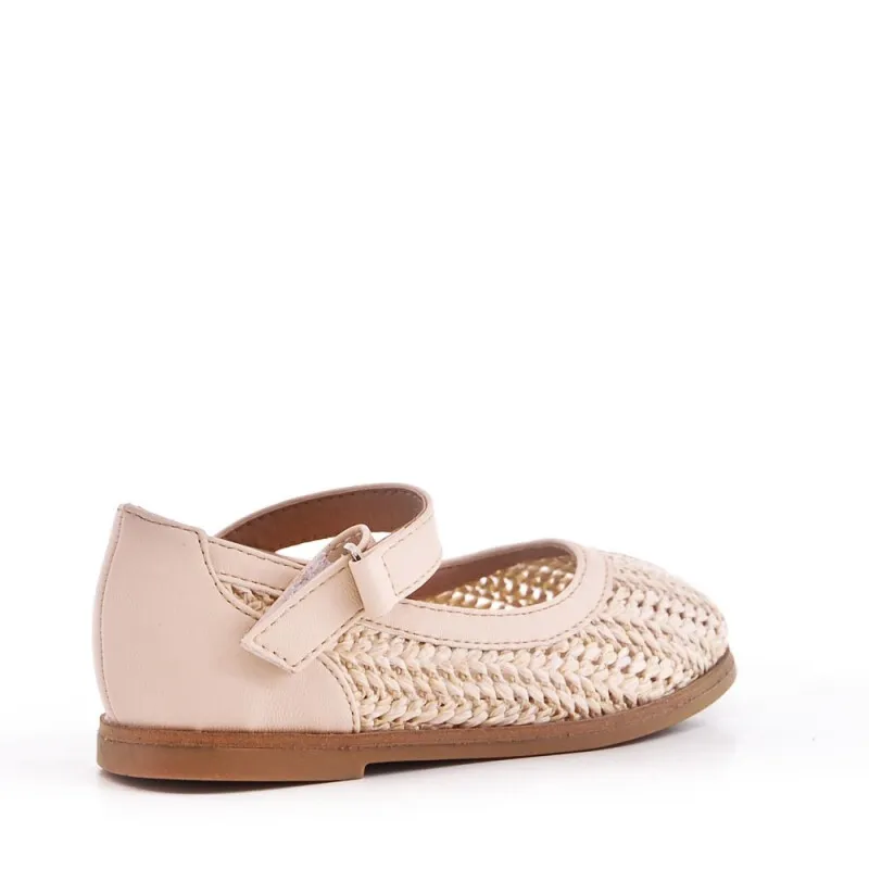 Merceditas Niña Beige Trenzada