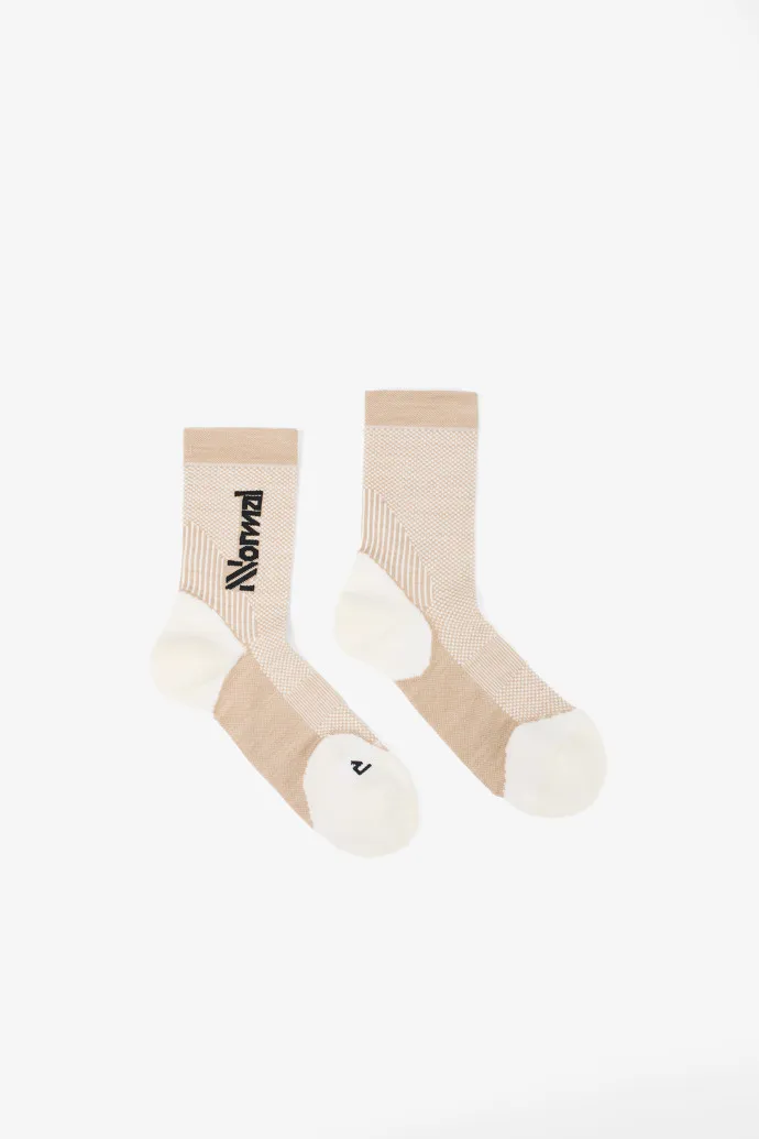 Merino Socks 2 Calcetines termoreguladores beige running para mujer
