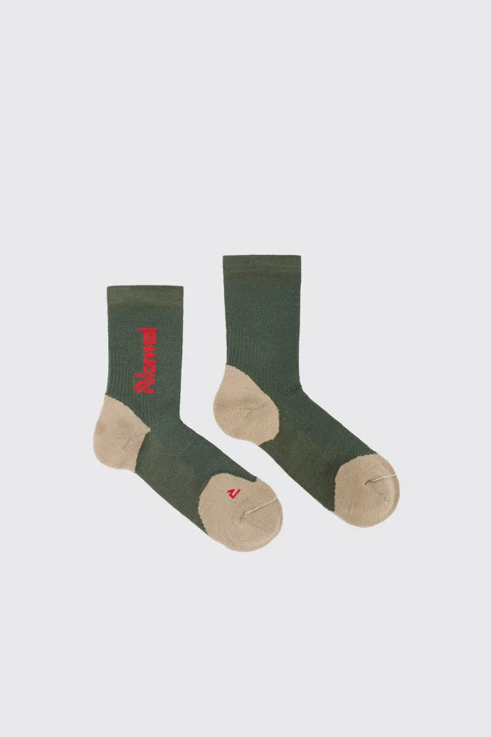Merino Socks 2 Calcetines termoreguladores verdes running para mujer