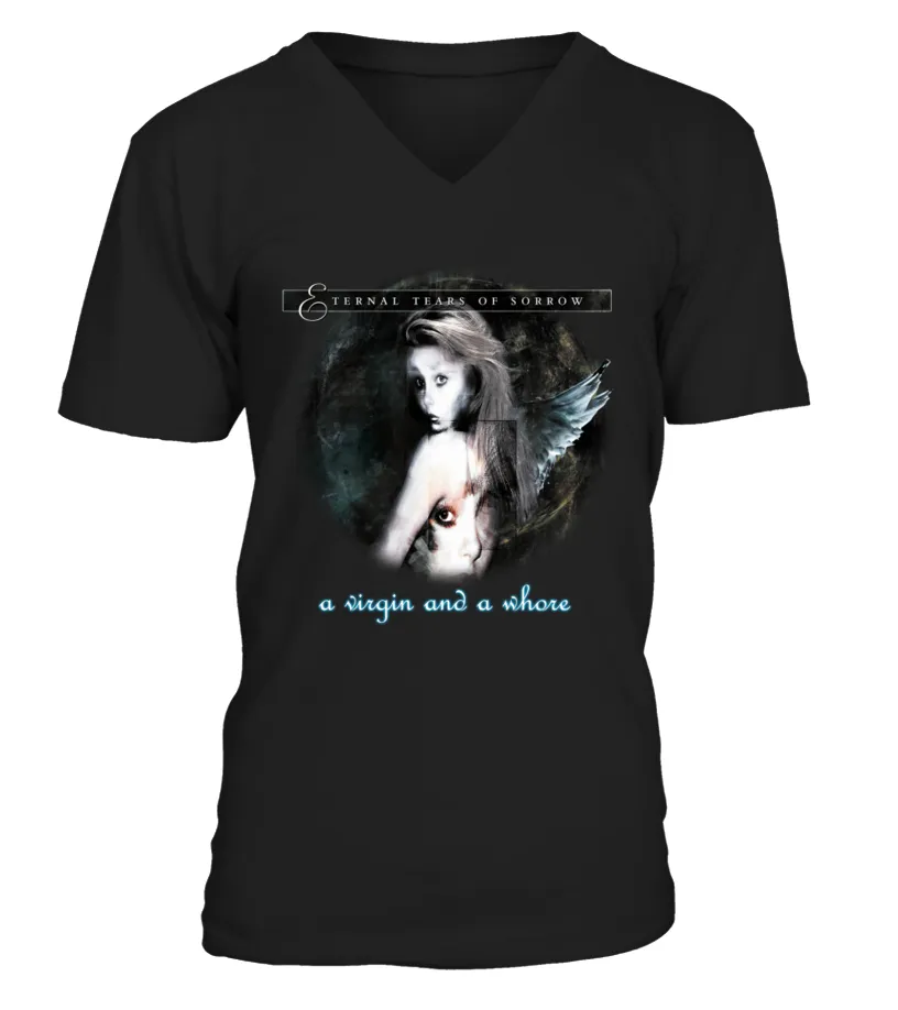 MET200193BK. ETERNAL TEARS OF SORROW  A VIRGIN AND A WHORE (2001) CAMISETA CUELLO EN V UNISEX