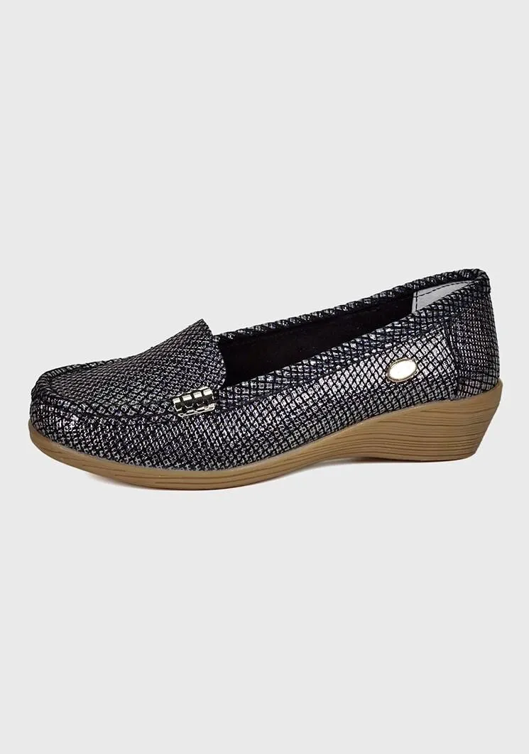 Mocasín Cuero Helen Negro