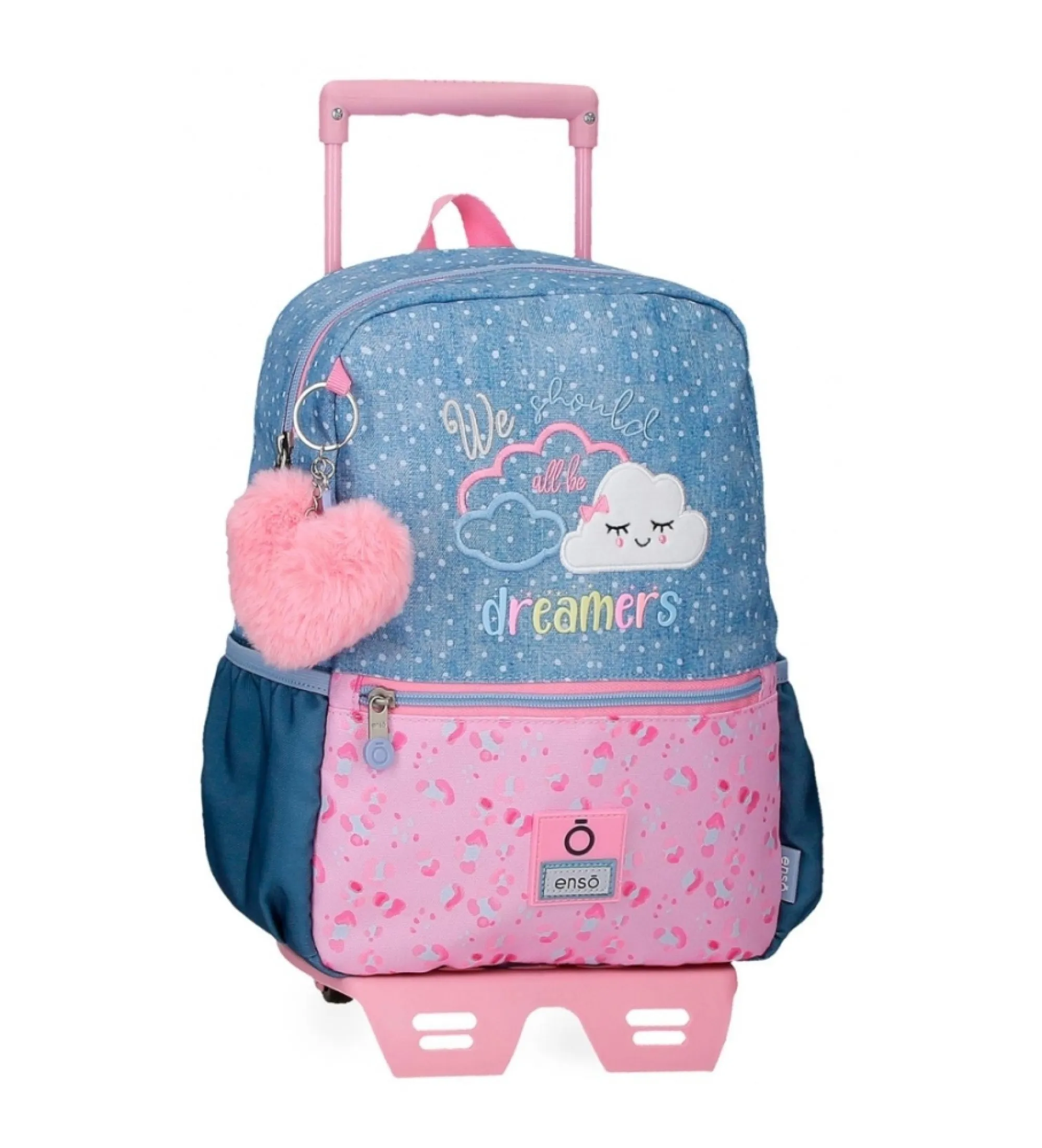 Mochila de paseo Enso Dreamer 32 cm con carro azul
