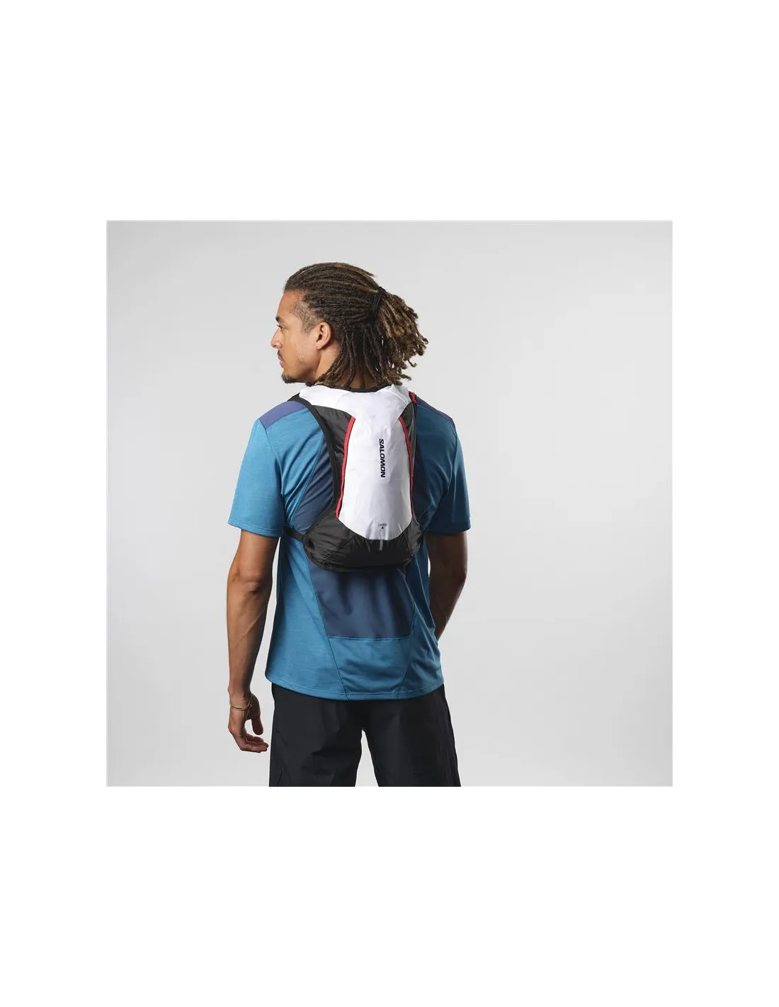 Mochila de Running Salomon Cross 4 Blanco/Negro