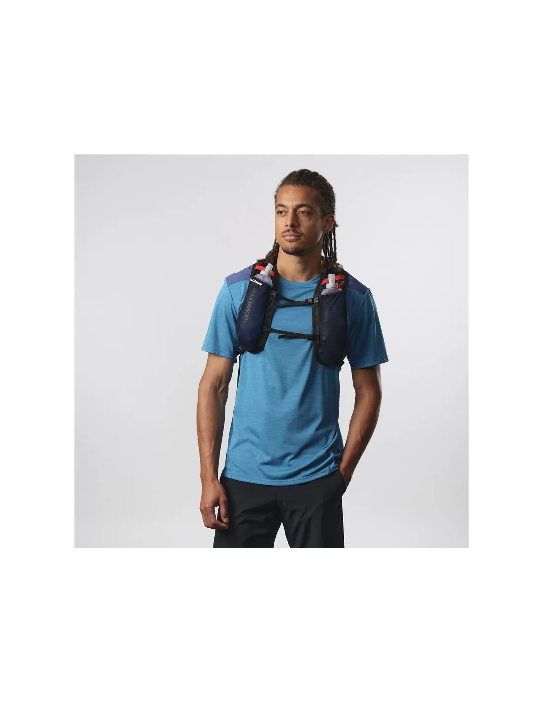Mochila de Running Salomon Cross 4 Blanco/Negro