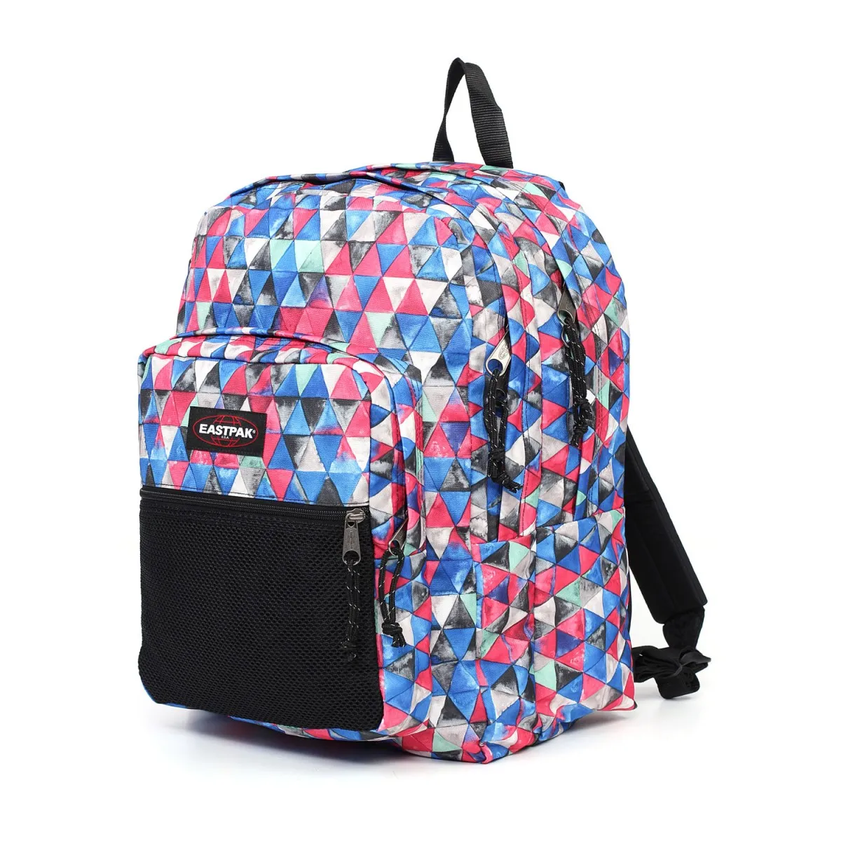 MOCHILA EASTPAK Triple Pinnacle 38 litros EK06026M Aqua Geo May Triángulos colores