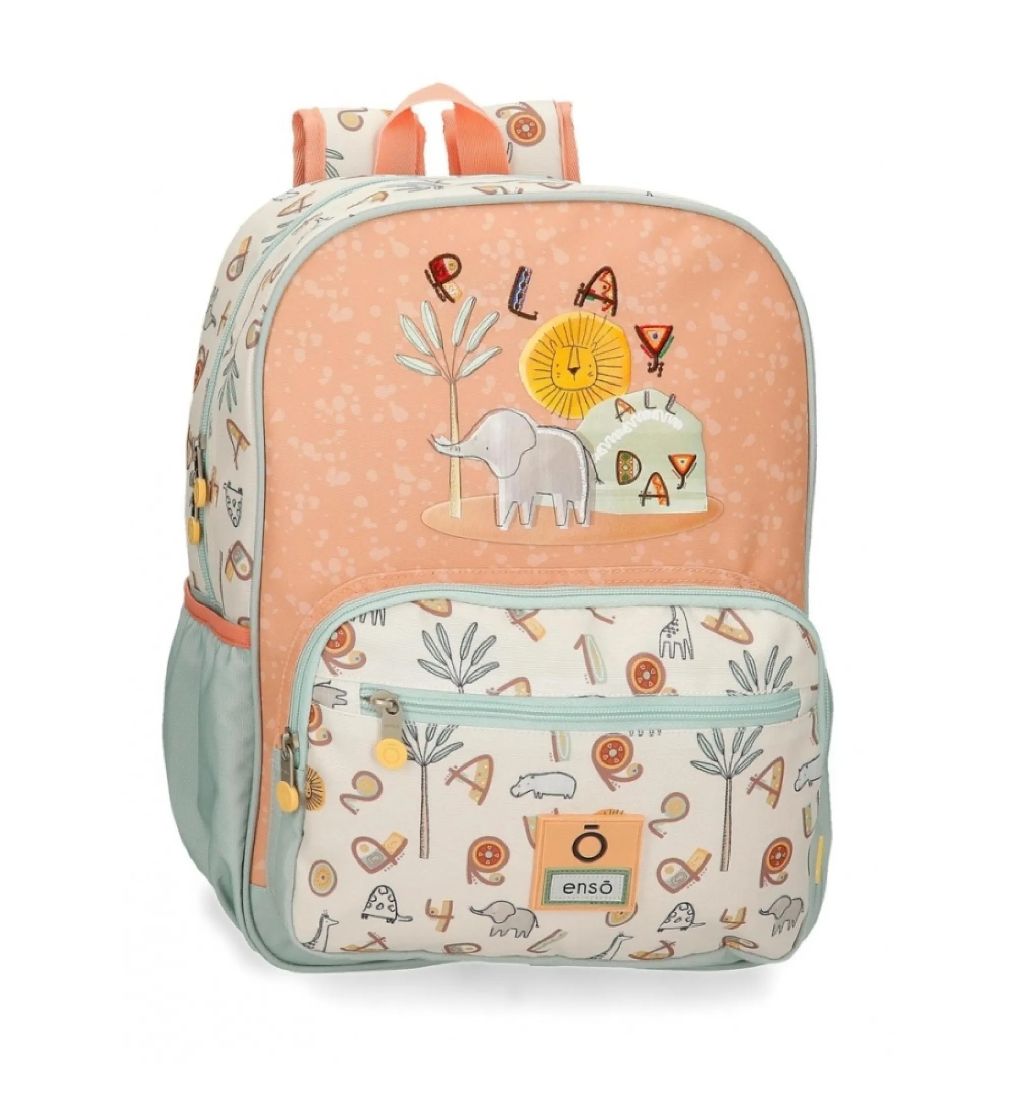 Mochila escolar Enso Play all day adaptable a carro multicolor