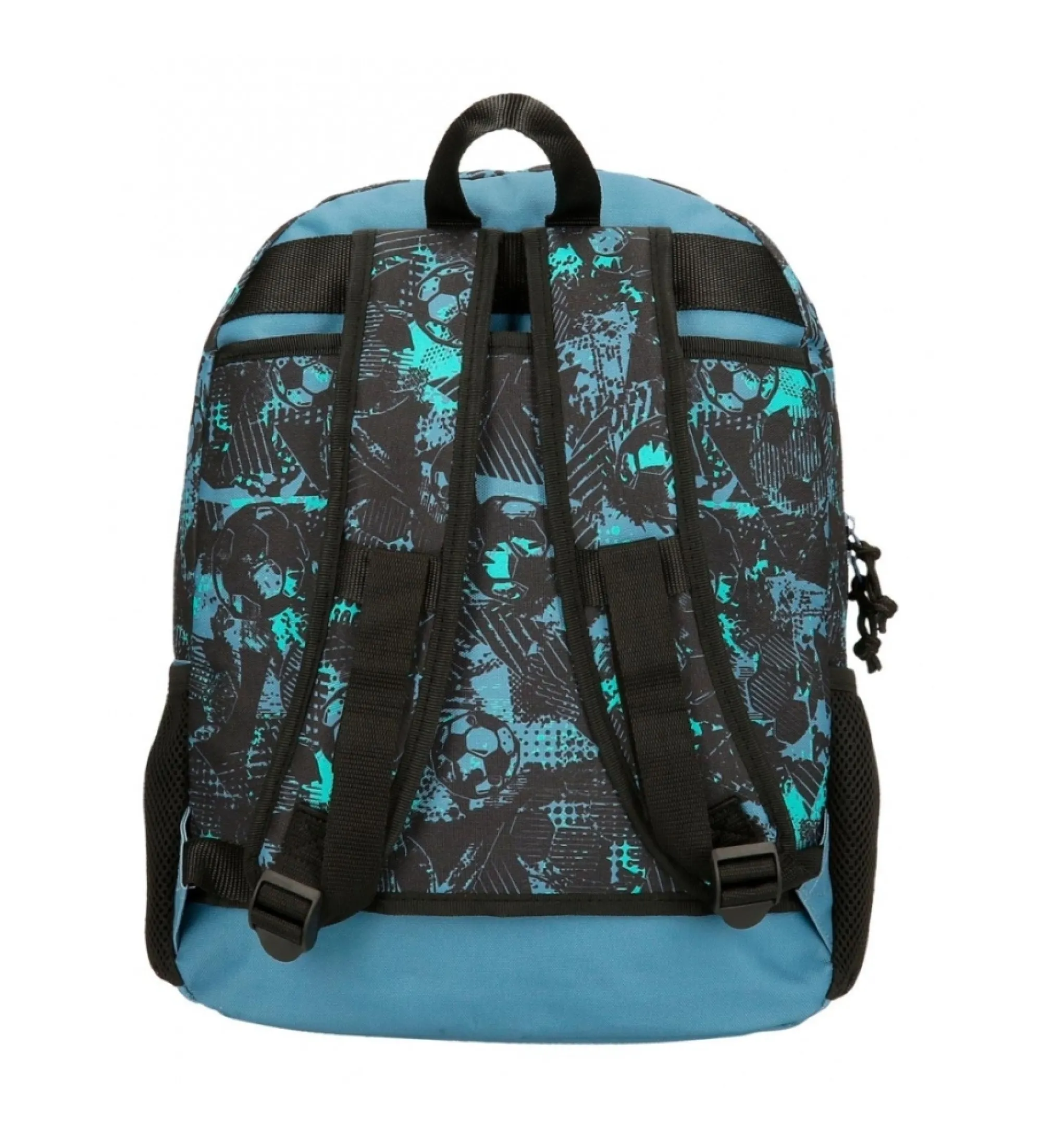 Mochila escolar Roll Road  Soccer 42 cm LFS negro