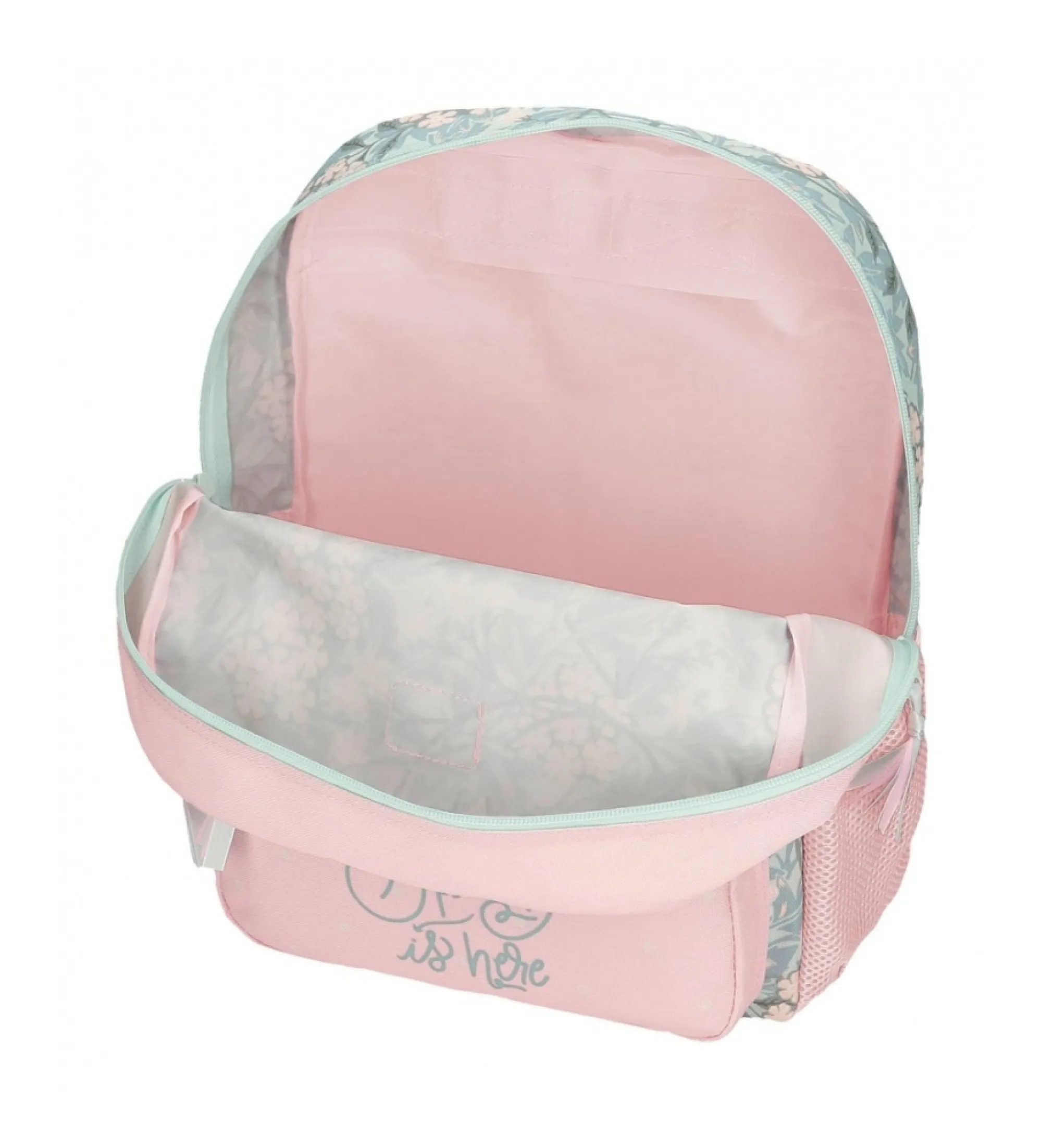 Mochila escolar Roll Road Spring is here 38 cm rosa