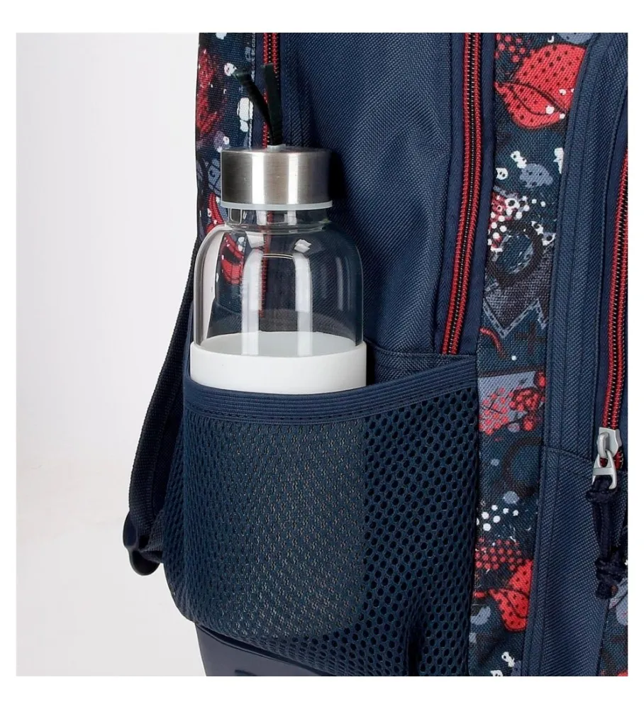 Mochila Movom Free time con carro 38 cm marino