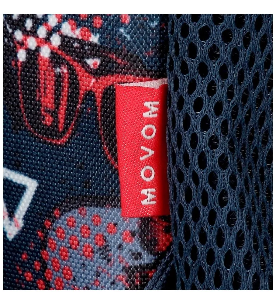 Mochila Movom Free time con carro 38 cm marino