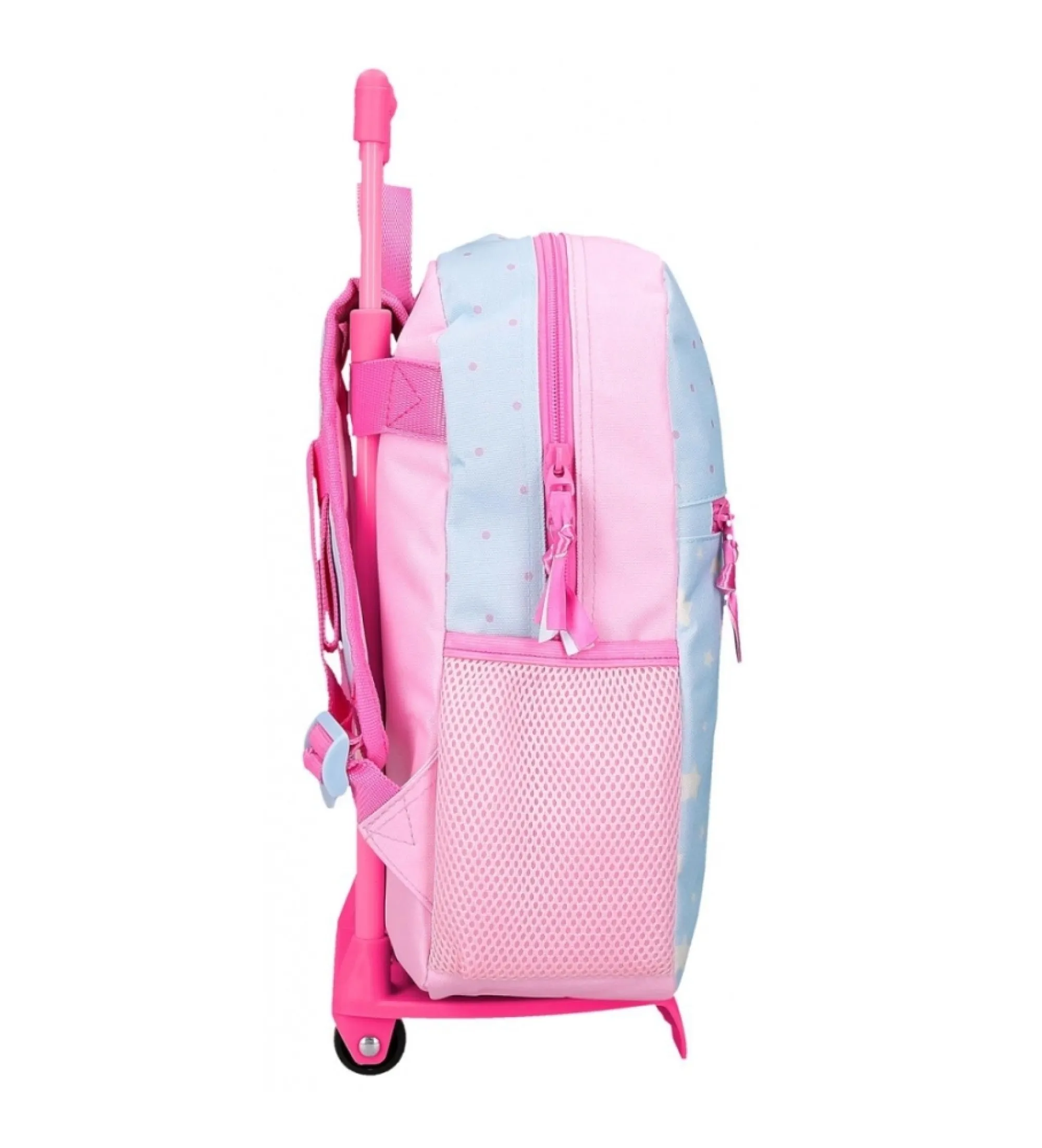 Mochila Roll Road I am a unicorn 33 cm con carro azul