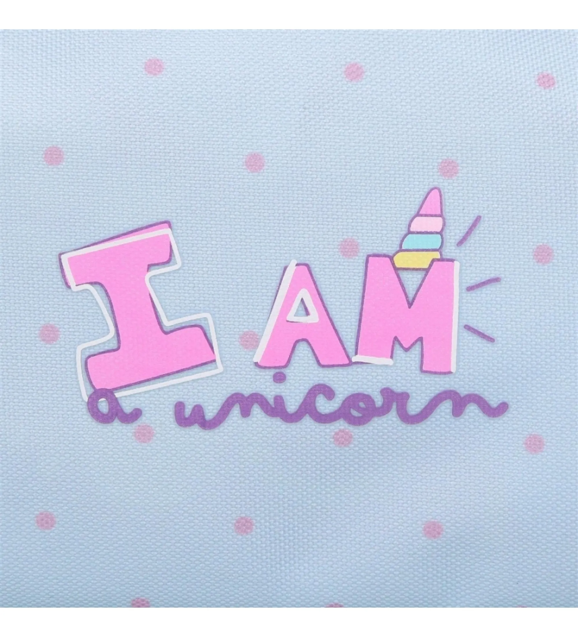 Mochila Roll Road I am a unicorn 33 cm con carro azul