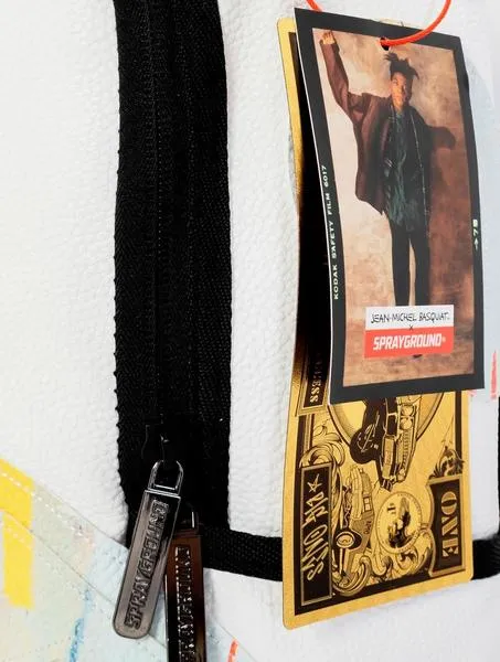 Mochila Sprayground Basquiat blanca Shark Sharkmouth