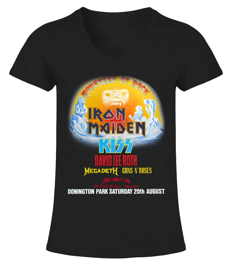 Monsters Of Rock Festival Advert 1988 BK Camiseta cuello pico Mujer