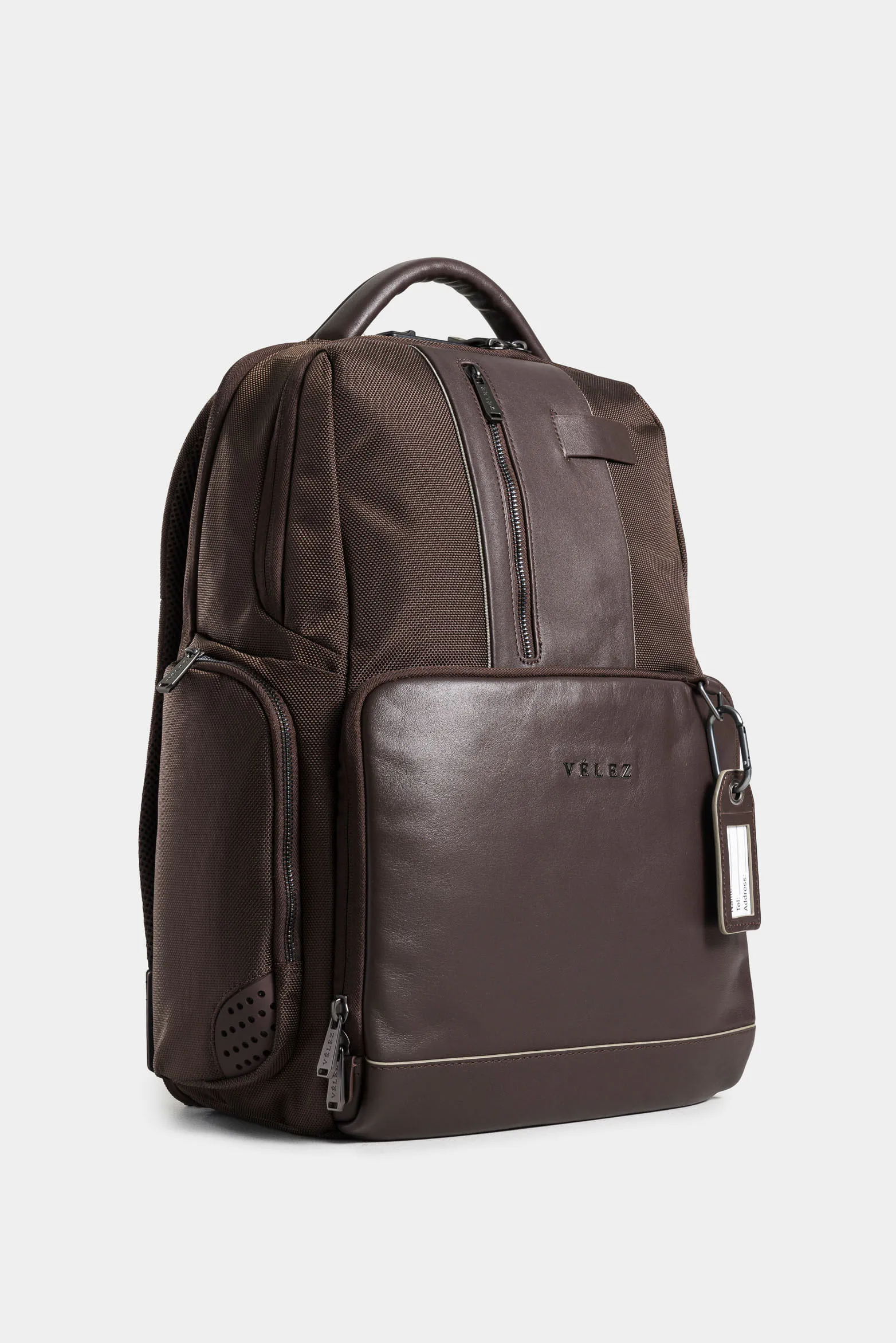 Morral security de lona para hombre detalles en cuero