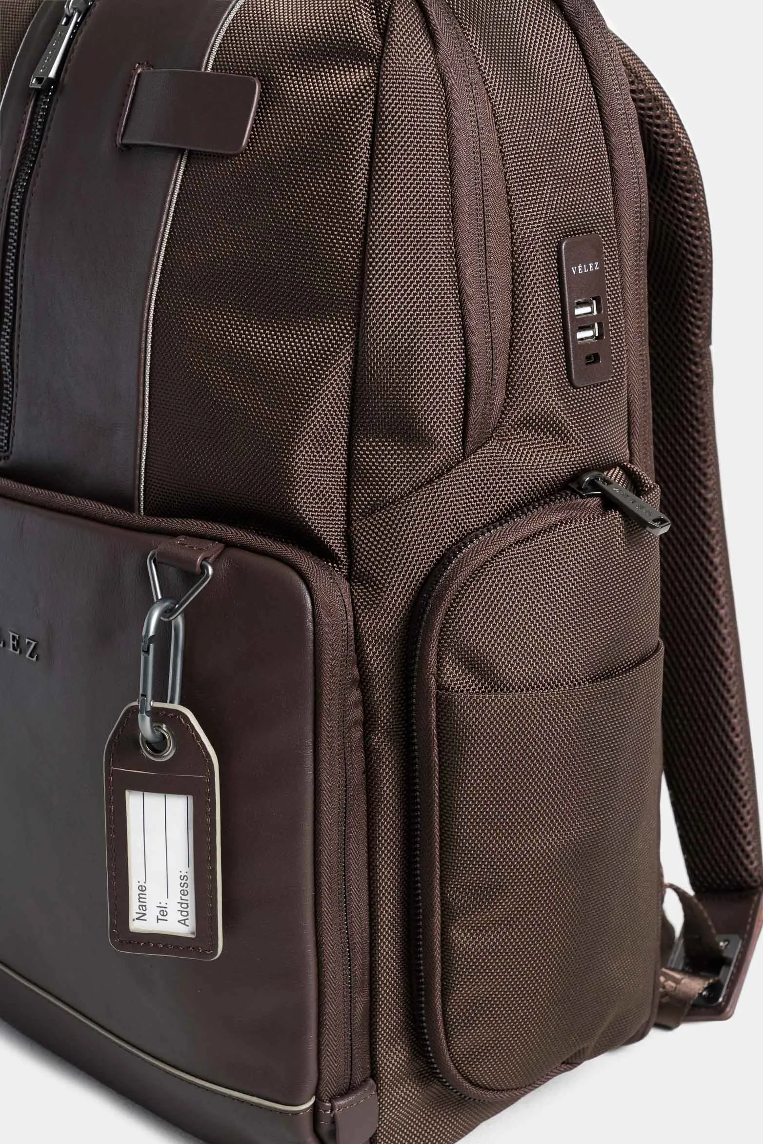 Morral security de lona para hombre detalles en cuero