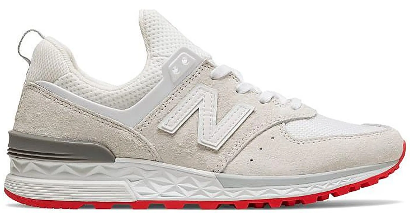 New Balance 574 Sport Off White Red