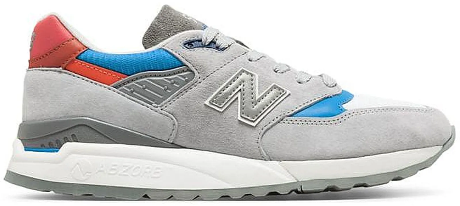 New Balance 998 "Grey Light Blue Red"